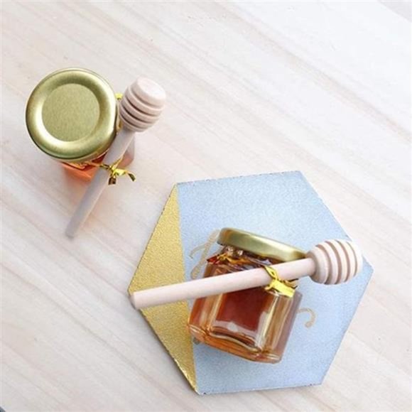 Kitchen Hexagonal Mini Honey Jars 15 Oz 2 Pack Little Glass Honey Jar With Gold Lids Poshmark
